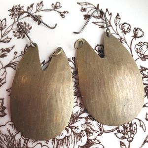Hammered brass earrings